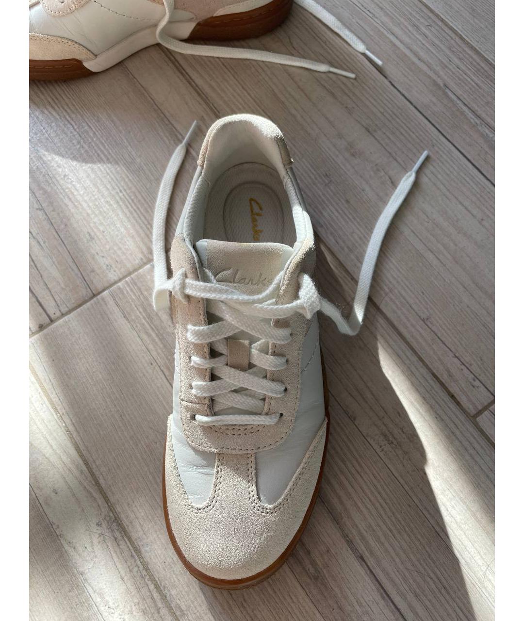 CLARKS Белые кожаные кеды, фото 2