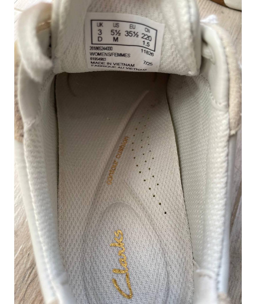 CLARKS Белые кожаные кеды, фото 5