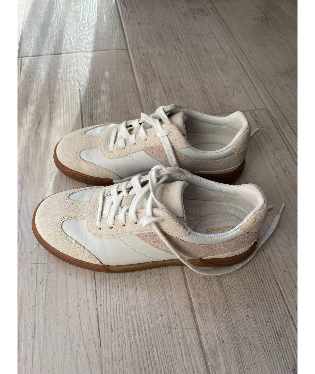 CLARKS Белые кожаные кеды, фото 6