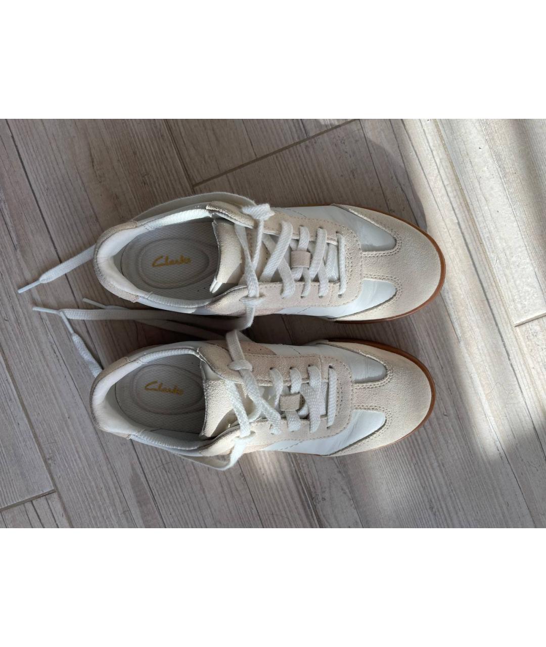 CLARKS Белые кожаные кеды, фото 3
