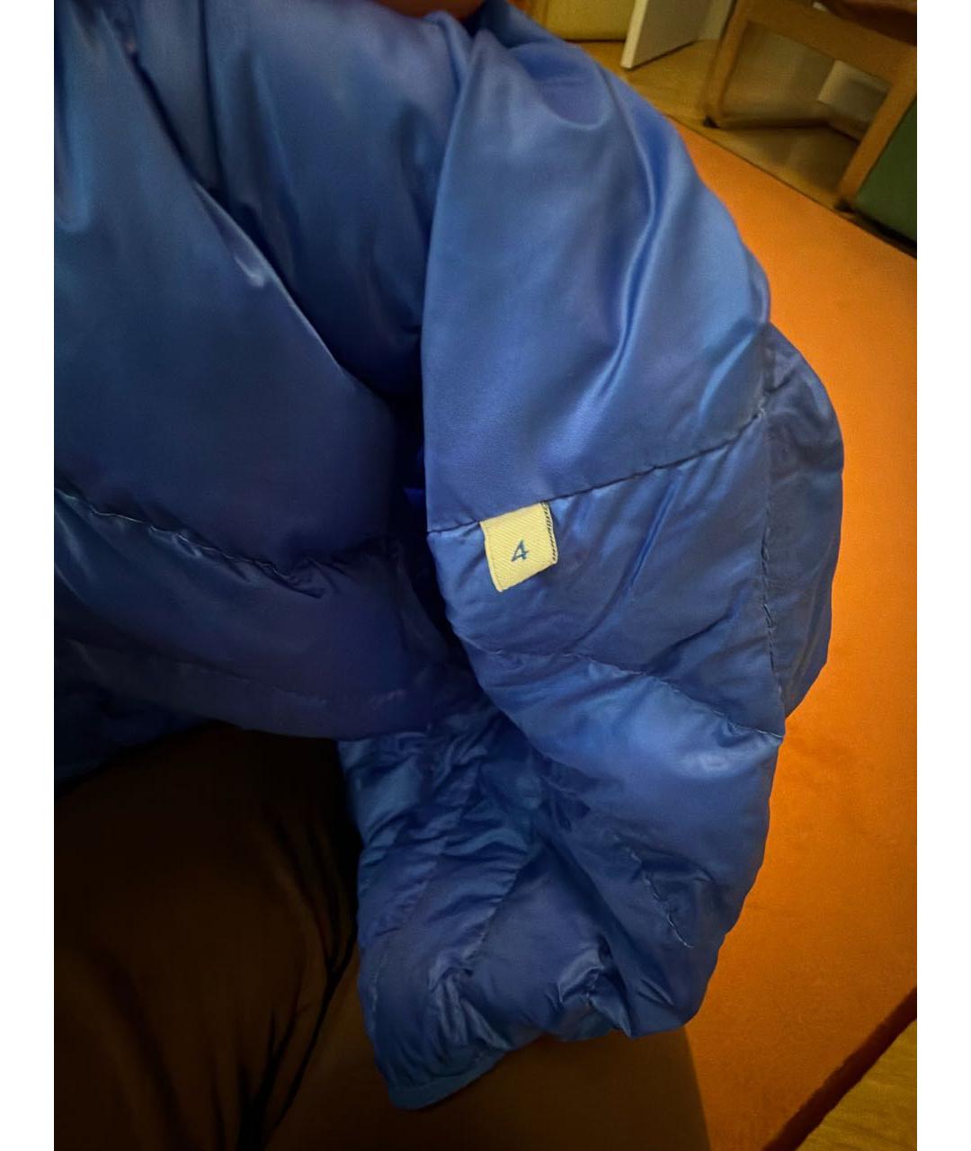 MONCLER Синяя полиуретановая куртка, фото 6