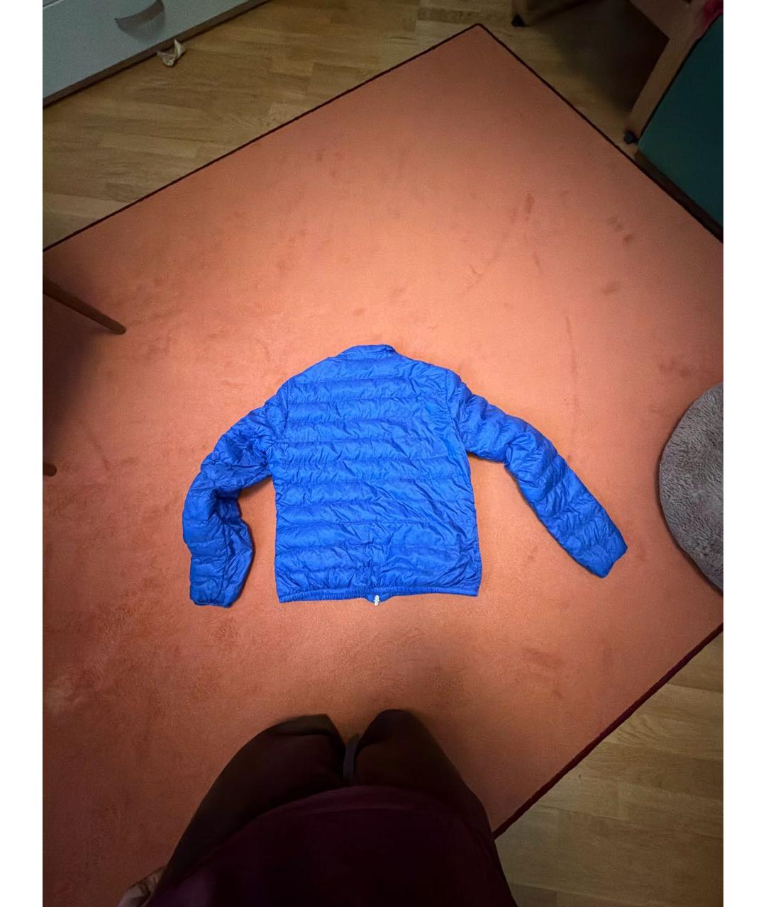 MONCLER Синяя полиуретановая куртка, фото 2