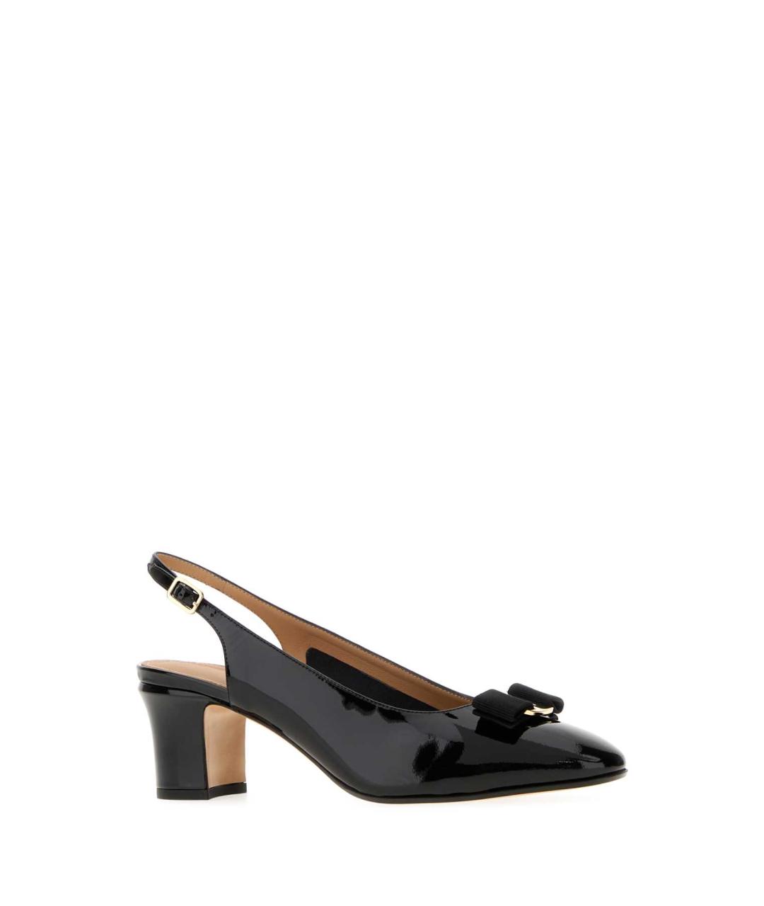 FERRAGAMO Черные туфли из лакированной кожи, фото 2