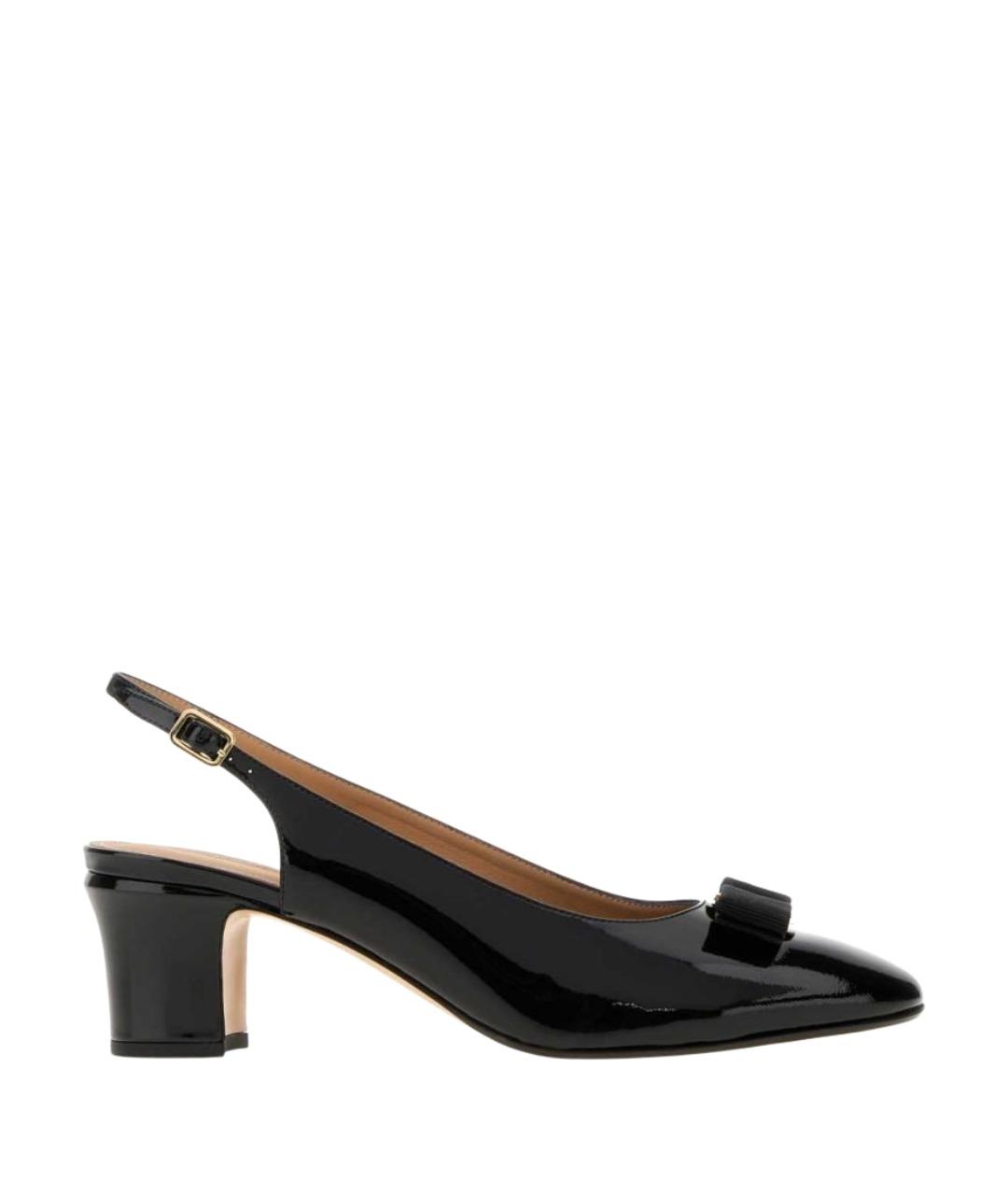 FERRAGAMO Черные туфли из лакированной кожи, фото 1