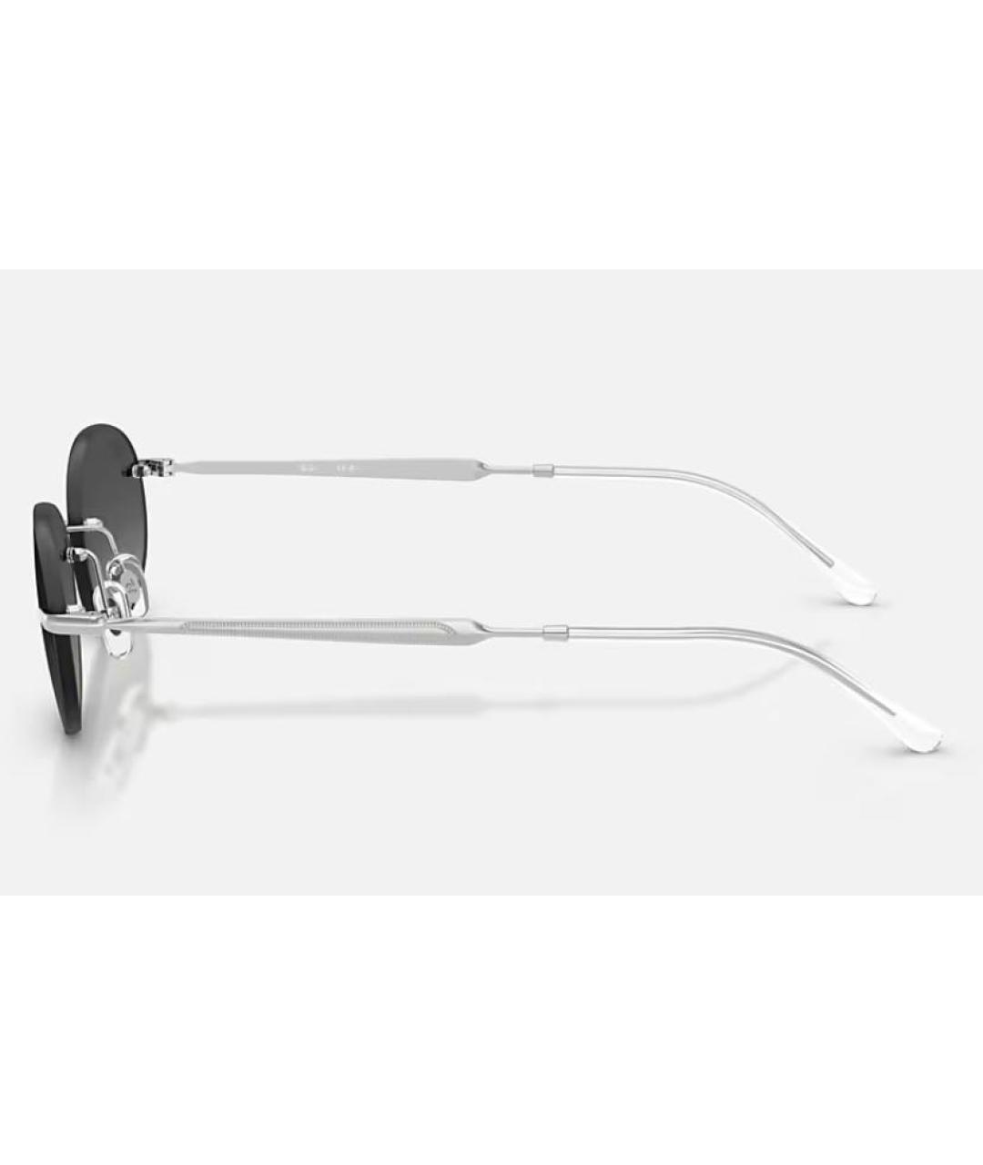 RAY BAN Антрацитовые металлические солнцезащитные очки, фото 3