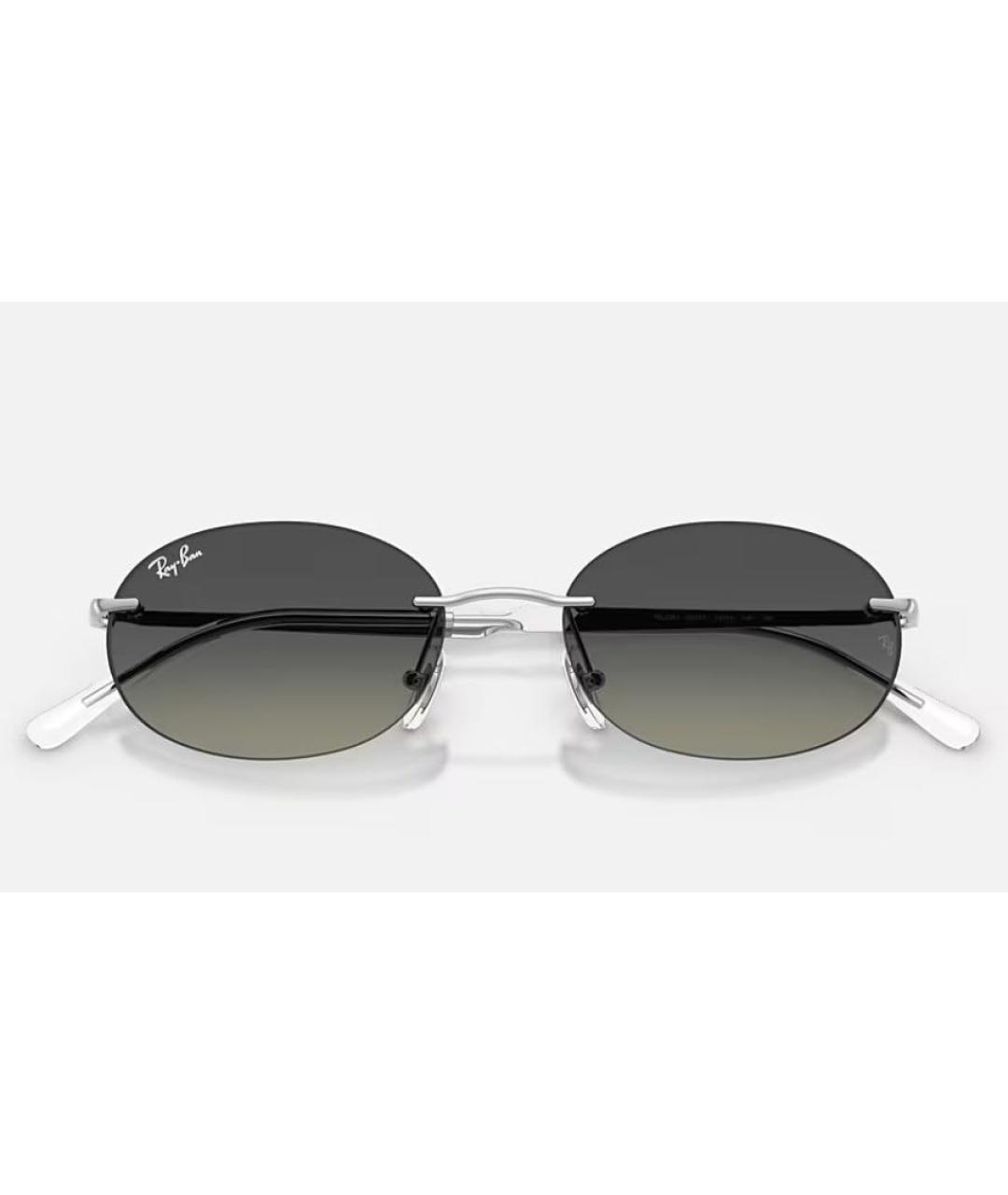RAY BAN Антрацитовые металлические солнцезащитные очки, фото 6