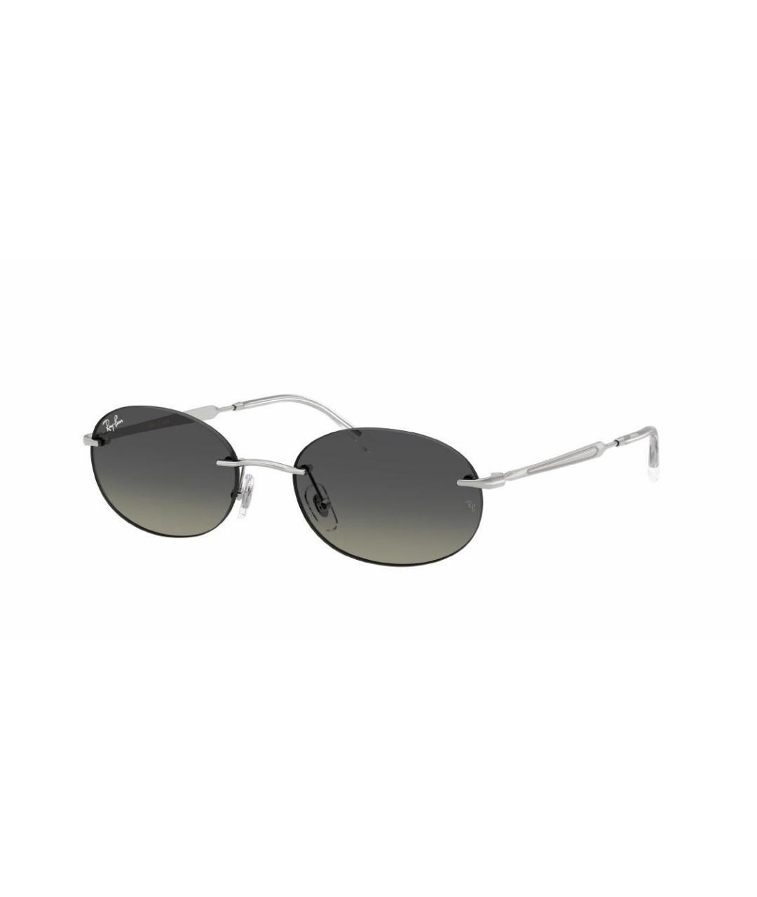 RAY BAN Антрацитовые металлические солнцезащитные очки, фото 2