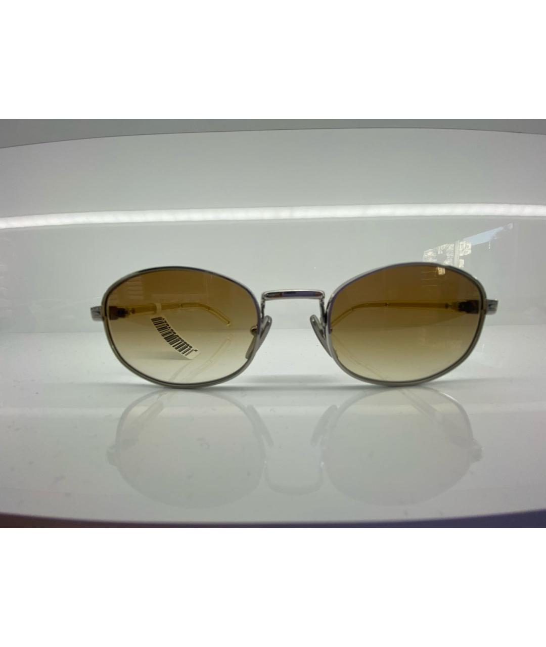 PRADA Серебряные металлические солнцезащитные очки, фото 4