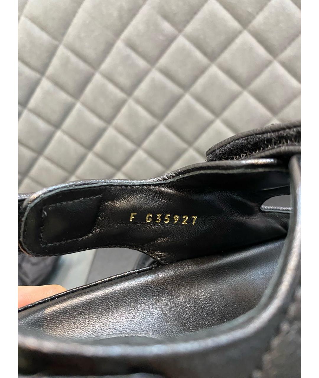 CHANEL Черные кожаные сандалии, фото 5