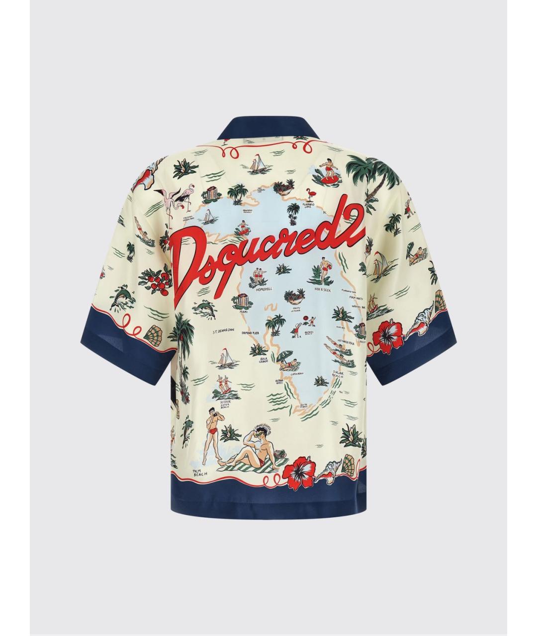 DSQUARED2 Мульти шелковая кэжуал рубашка, фото 3