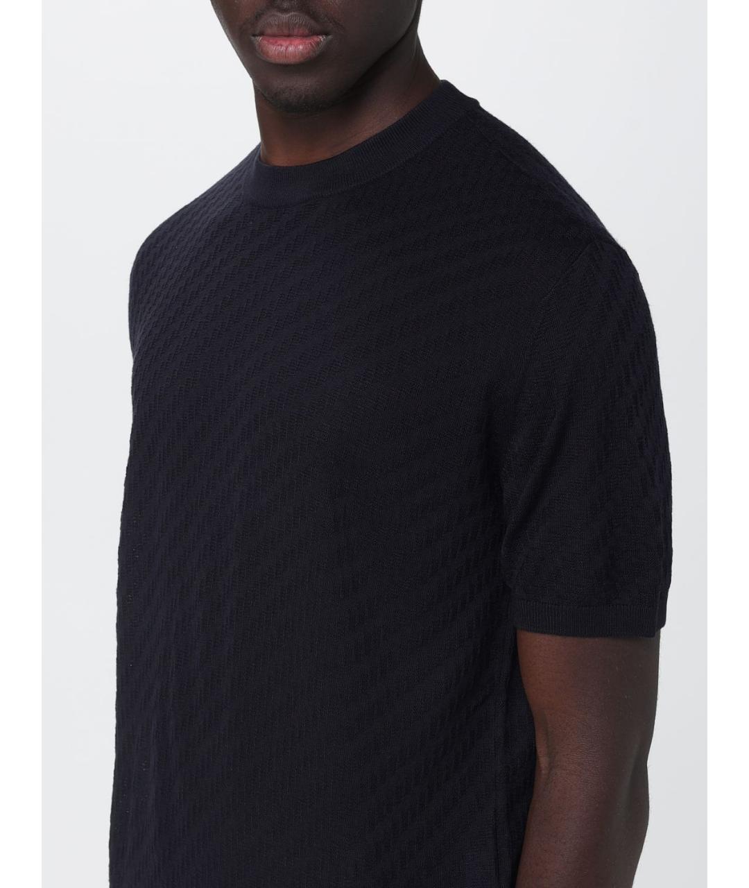 EMPORIO ARMANI Темно-синяя футболка, фото 3