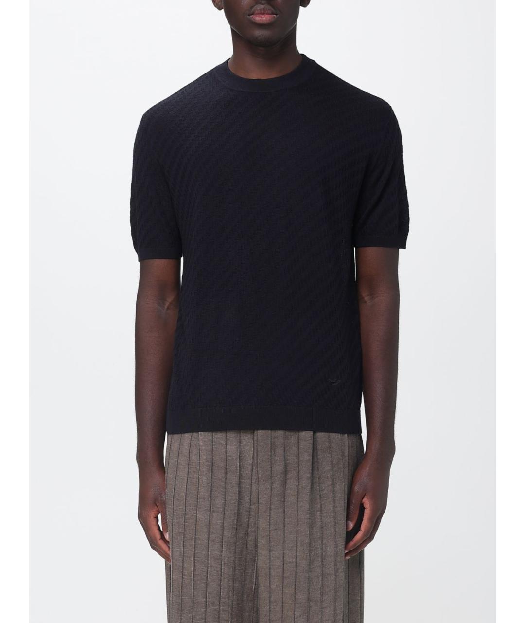 EMPORIO ARMANI Темно-синяя футболка, фото 4