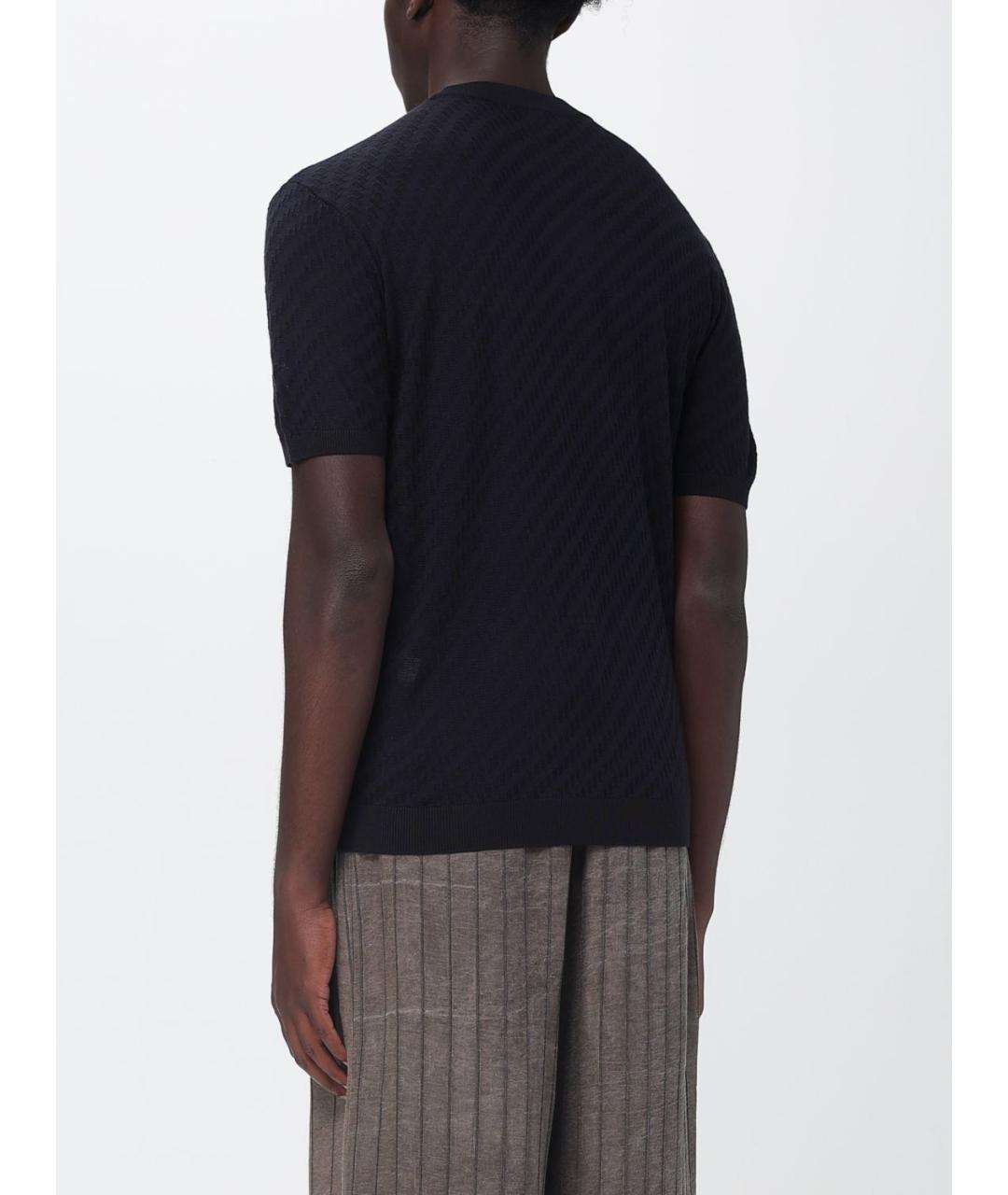 EMPORIO ARMANI Темно-синяя футболка, фото 2
