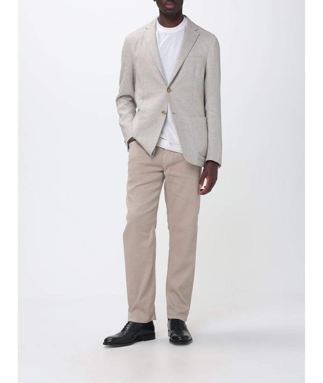 ZEGNA Белая хлопковая футболка, фото 2