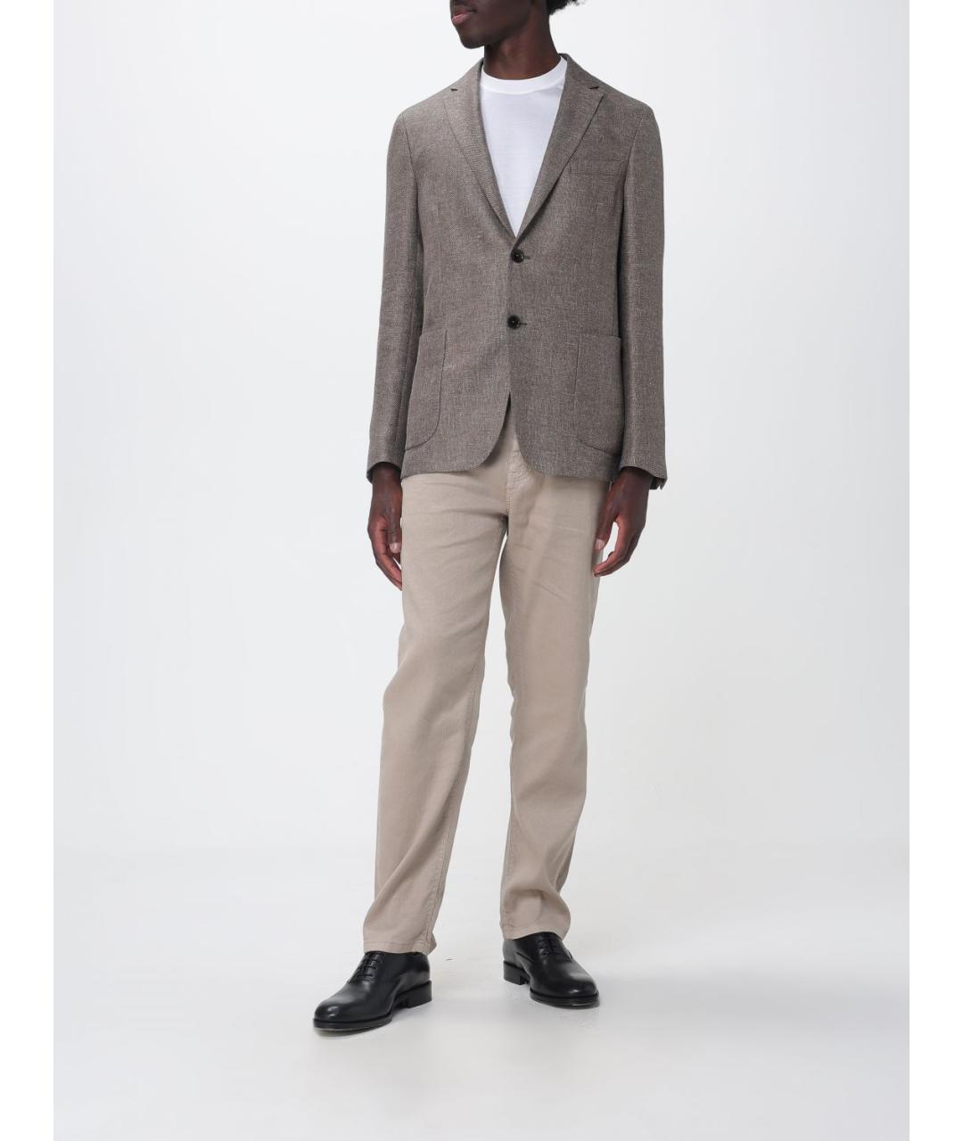 ZEGNA Коричневый пиджак, фото 2