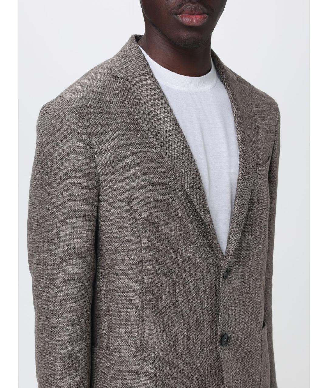 ZEGNA Коричневый пиджак, фото 5
