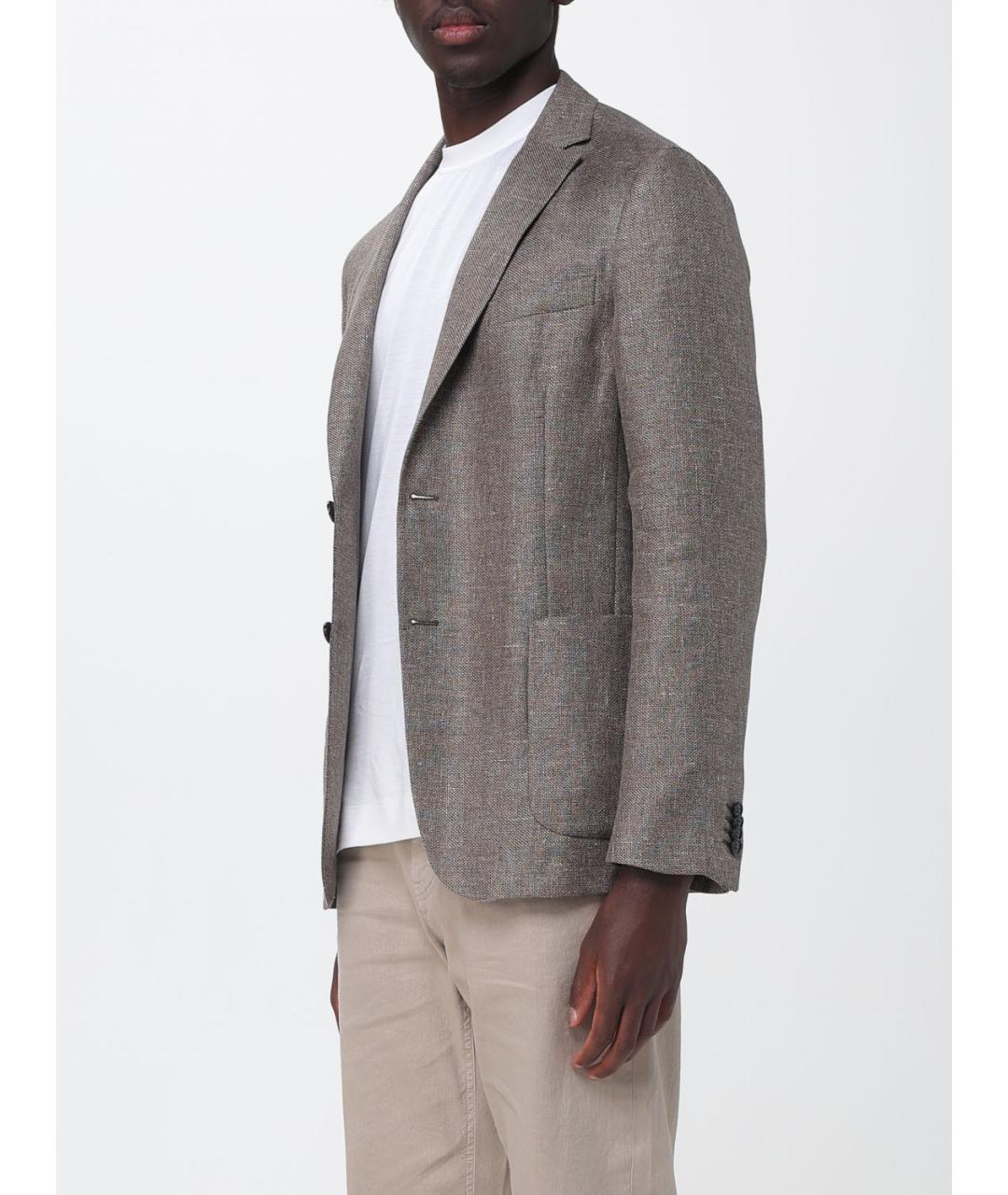 ZEGNA Коричневый пиджак, фото 4