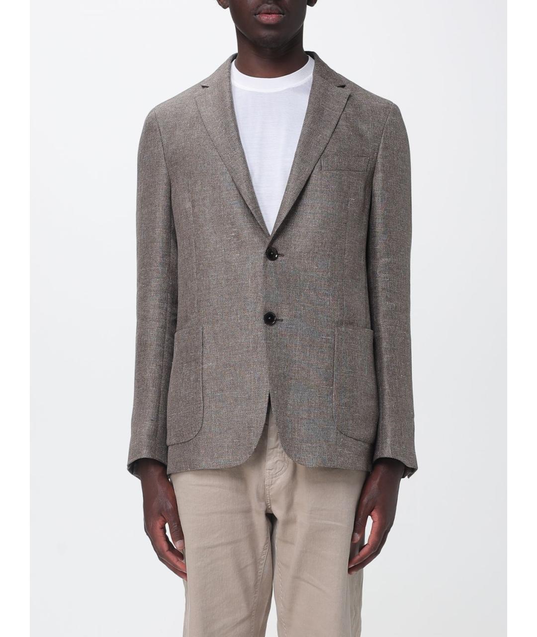 ZEGNA Коричневый пиджак, фото 6