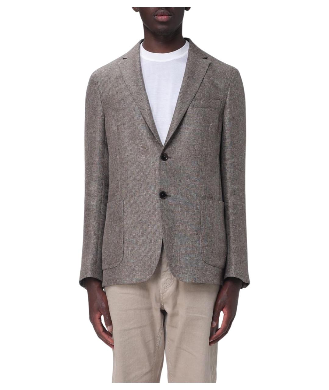 ZEGNA Коричневый пиджак, фото 1