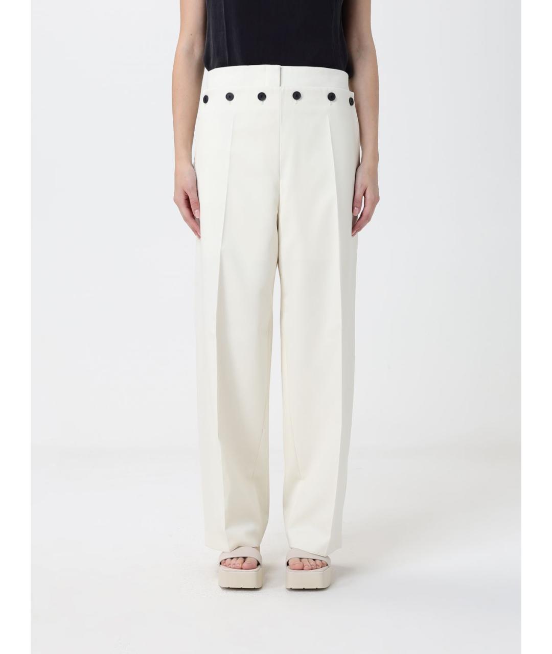 HUGO BOSS Белые шерстяные прямые брюки, фото 4