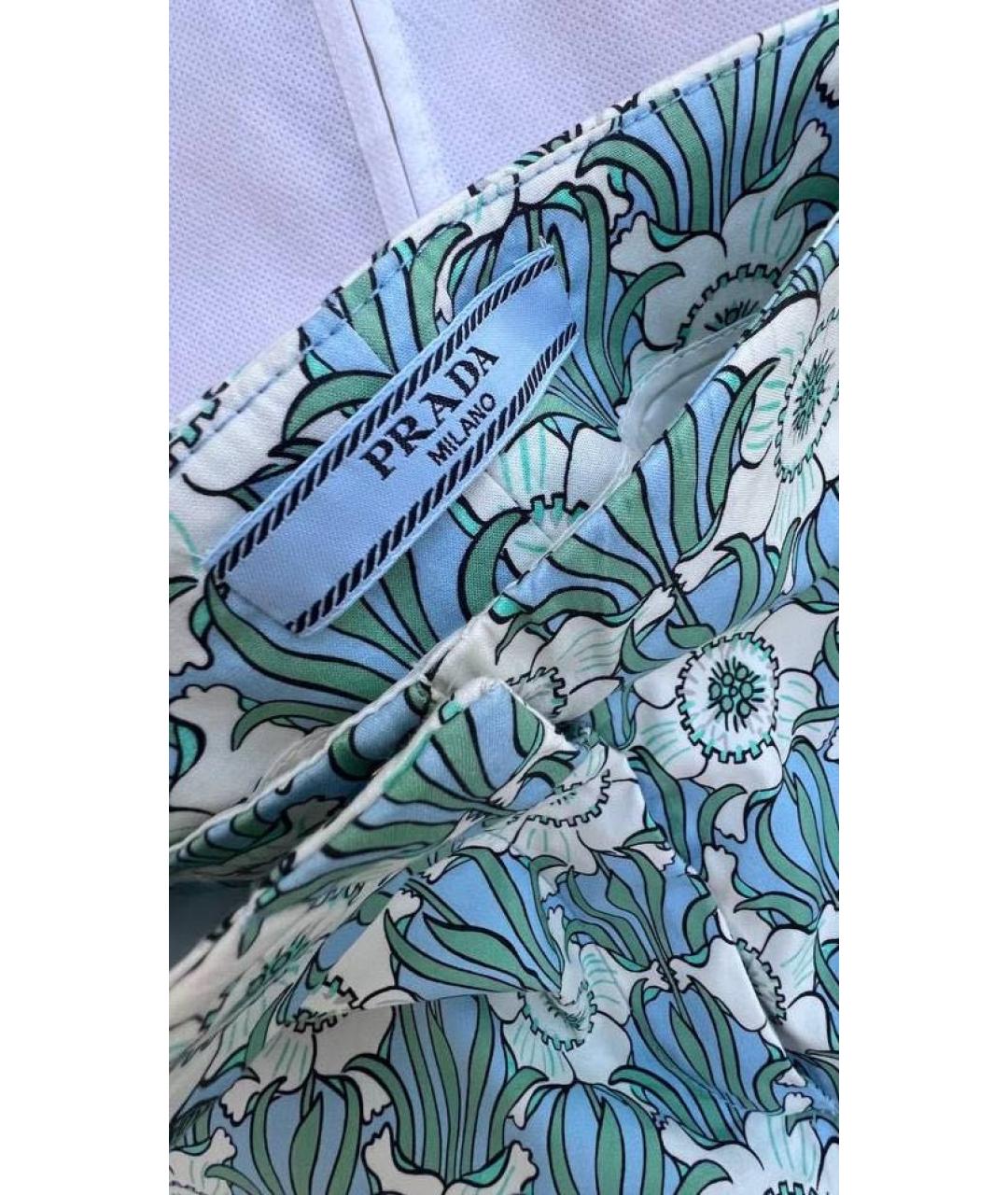 PRADA Бирюзовые брюки узкие, фото 4