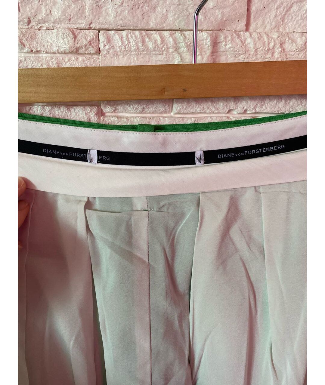 DIANE VON FURSTENBERG Зеленая полиамидовая юбка мини, фото 5