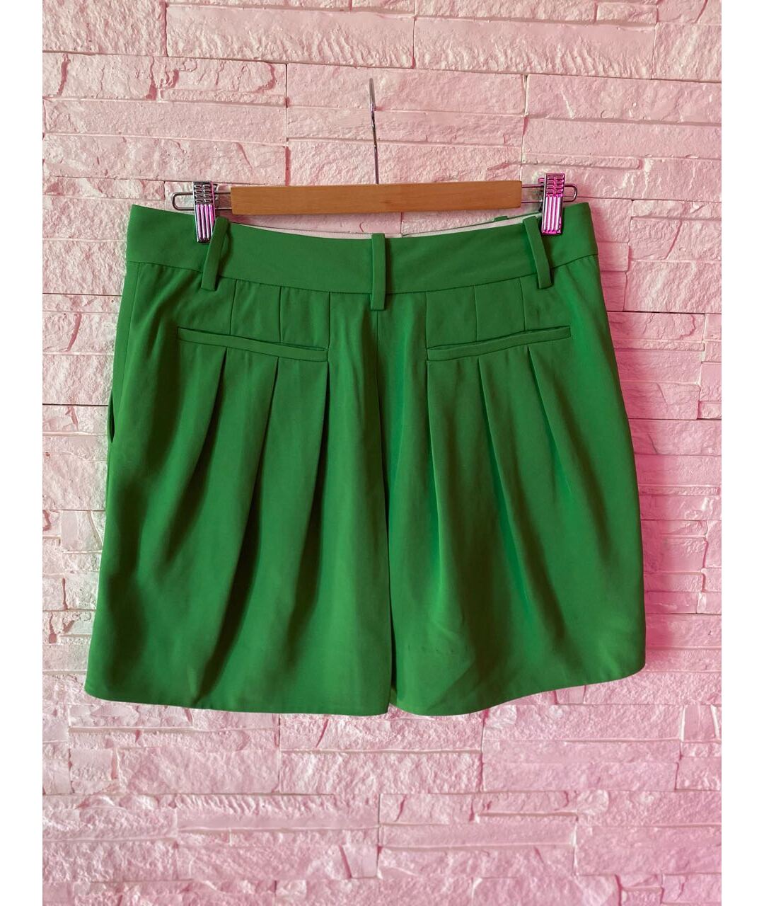DIANE VON FURSTENBERG Зеленая полиамидовая юбка мини, фото 2