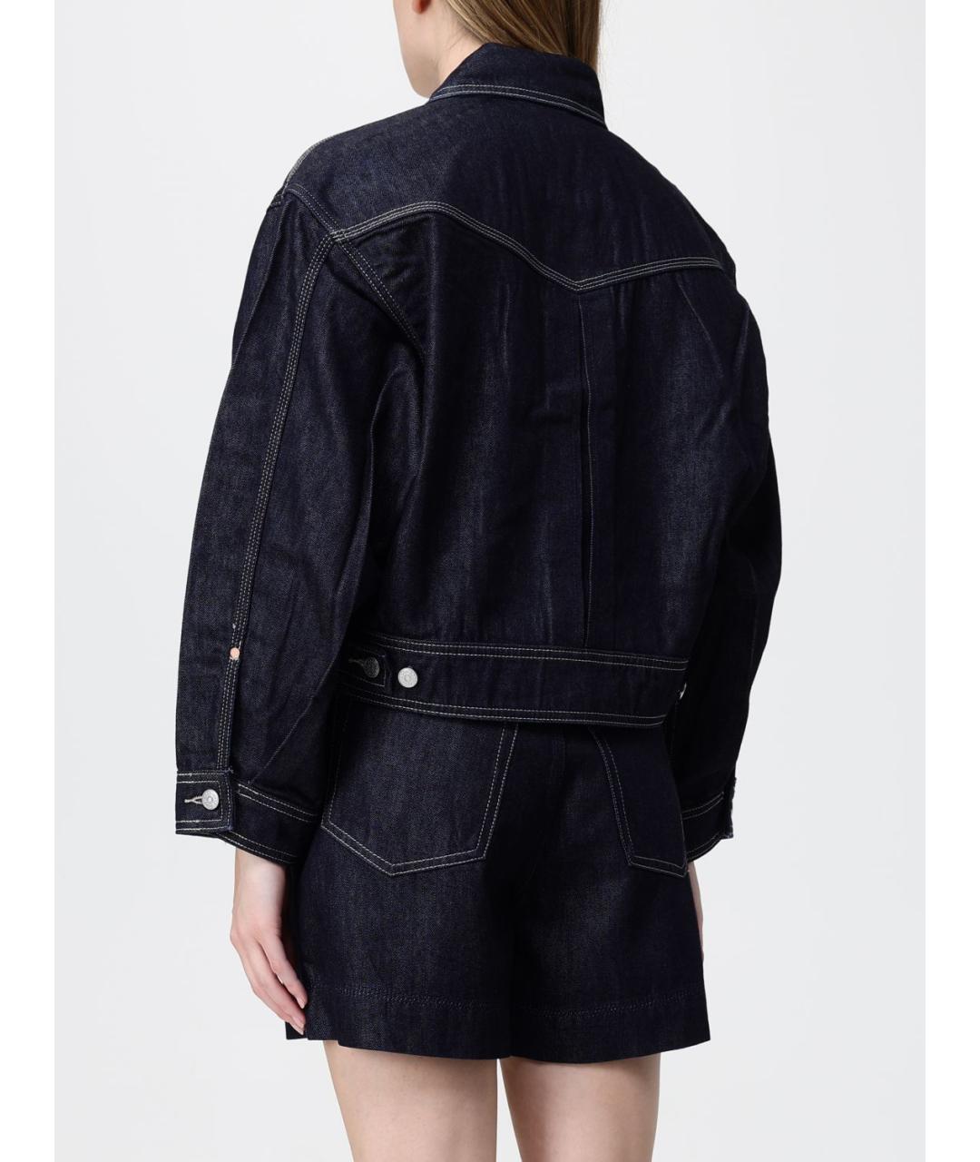 HUGO BOSS Темно-синяя хлопковая куртка, фото 3