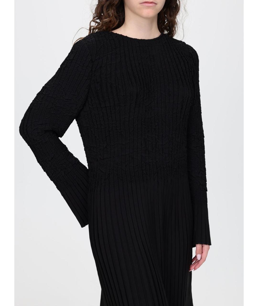 HUGO BOSS Черное полиэстеровое повседневное платье, фото 3