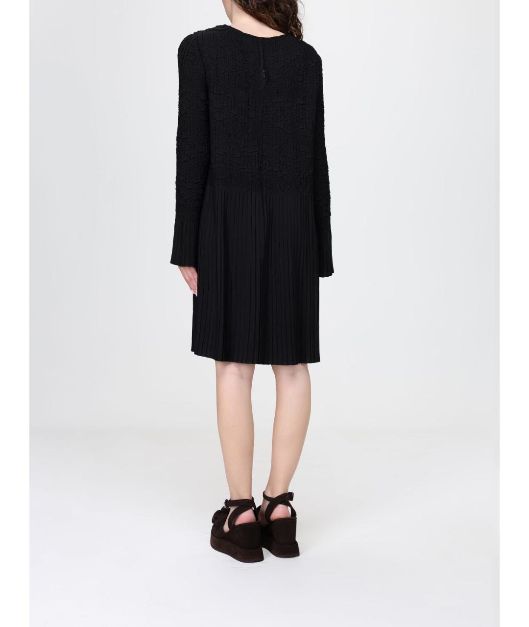 HUGO BOSS Черное полиэстеровое повседневное платье, фото 2