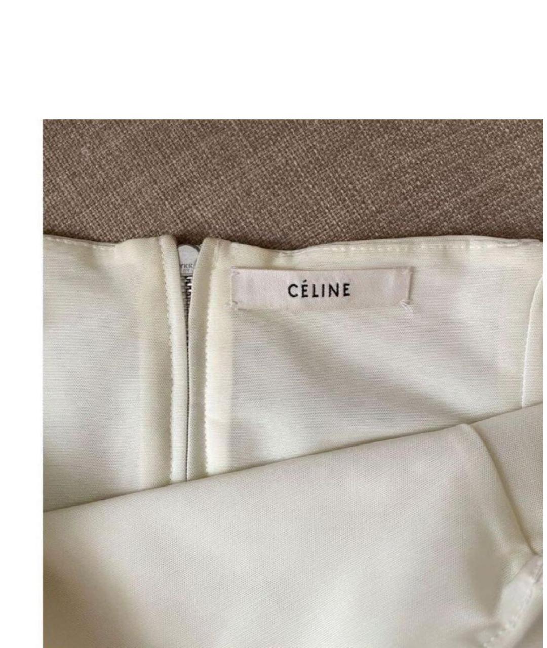 CELINE Белая юбка миди, фото 2