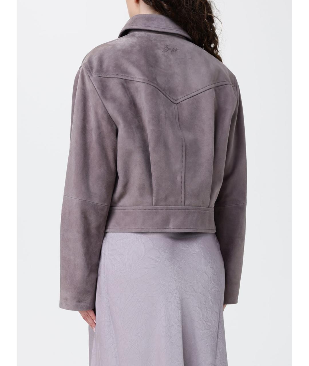 HUGO BOSS Фиолетовая замшевая куртка, фото 2