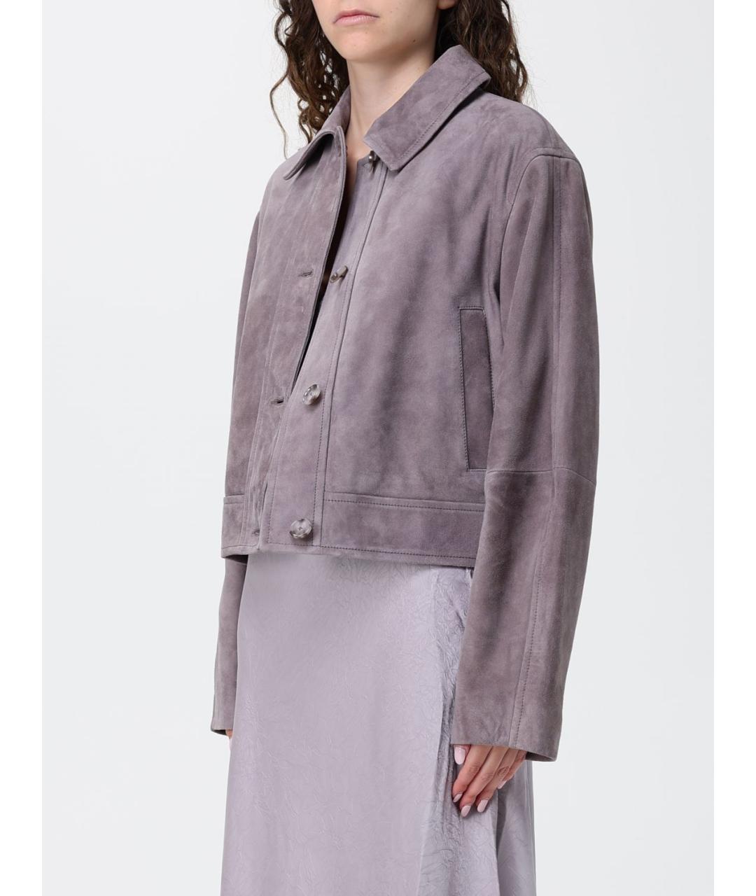 HUGO BOSS Фиолетовая замшевая куртка, фото 3