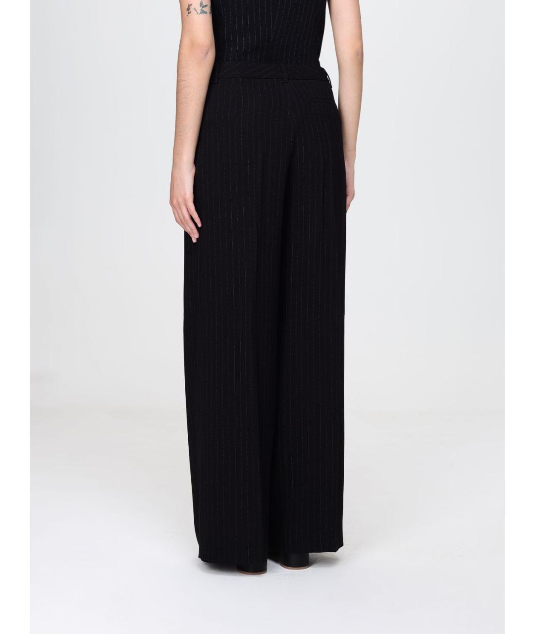 HUGO BOSS Черные вискозные брюки широкие, фото 2