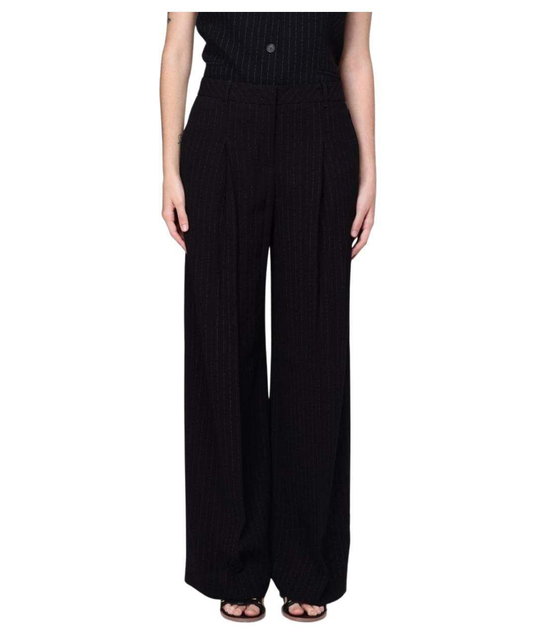 HUGO BOSS Черные вискозные брюки широкие, фото 1