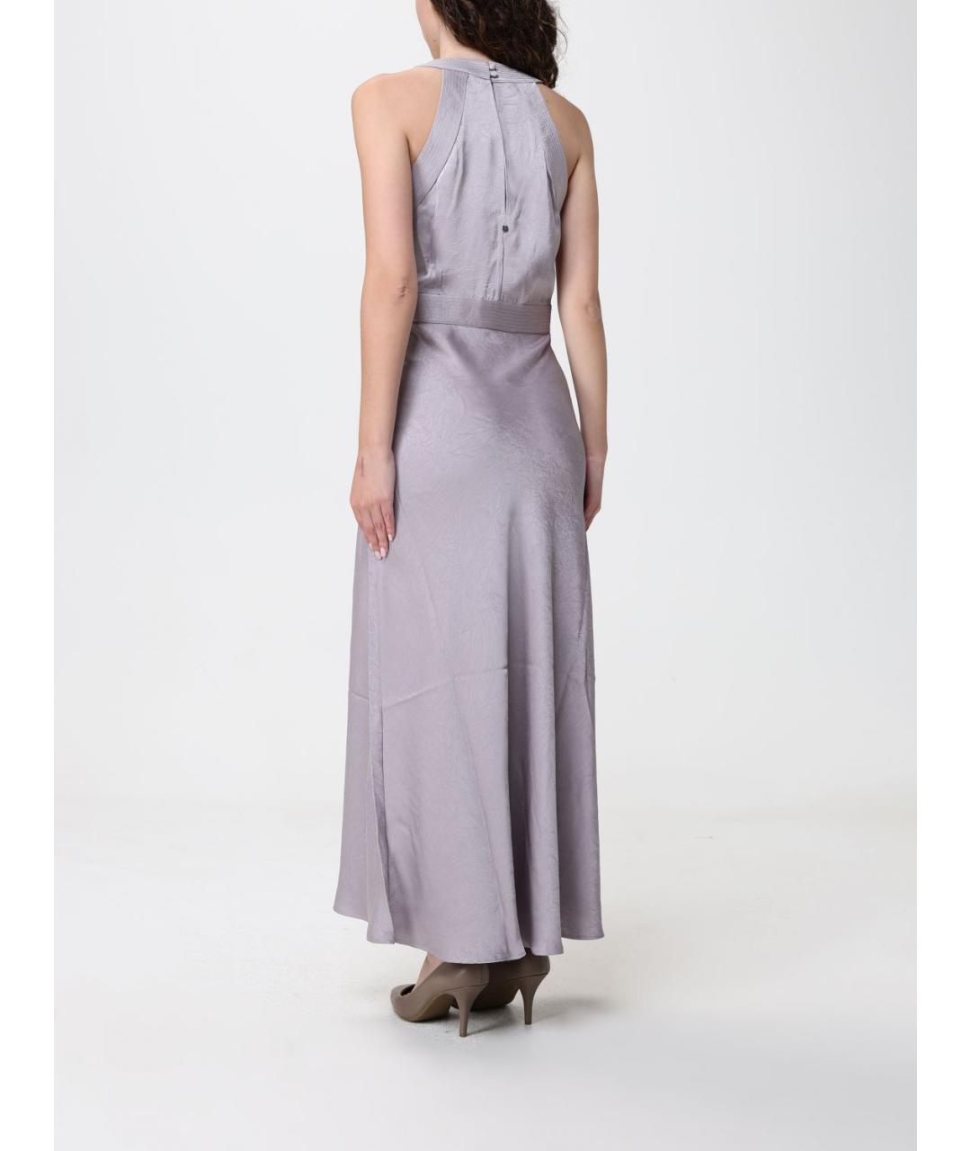 HUGO BOSS Фиолетовое полиэстеровое платье, фото 2
