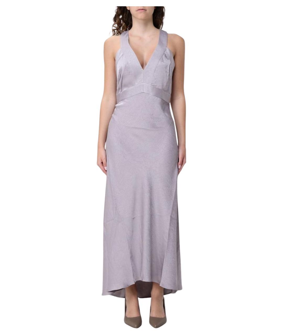 HUGO BOSS Фиолетовое полиэстеровое платье, фото 1