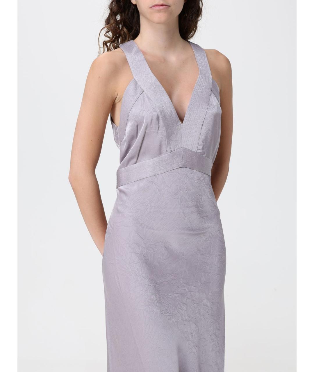 HUGO BOSS Фиолетовое полиэстеровое платье, фото 3