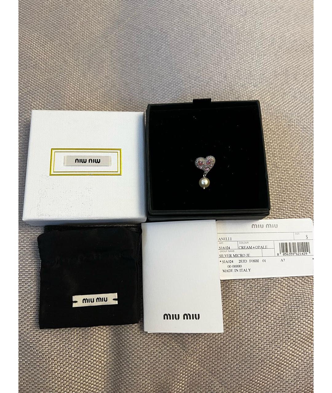 MIU MIU Серебряное кольцо, фото 6