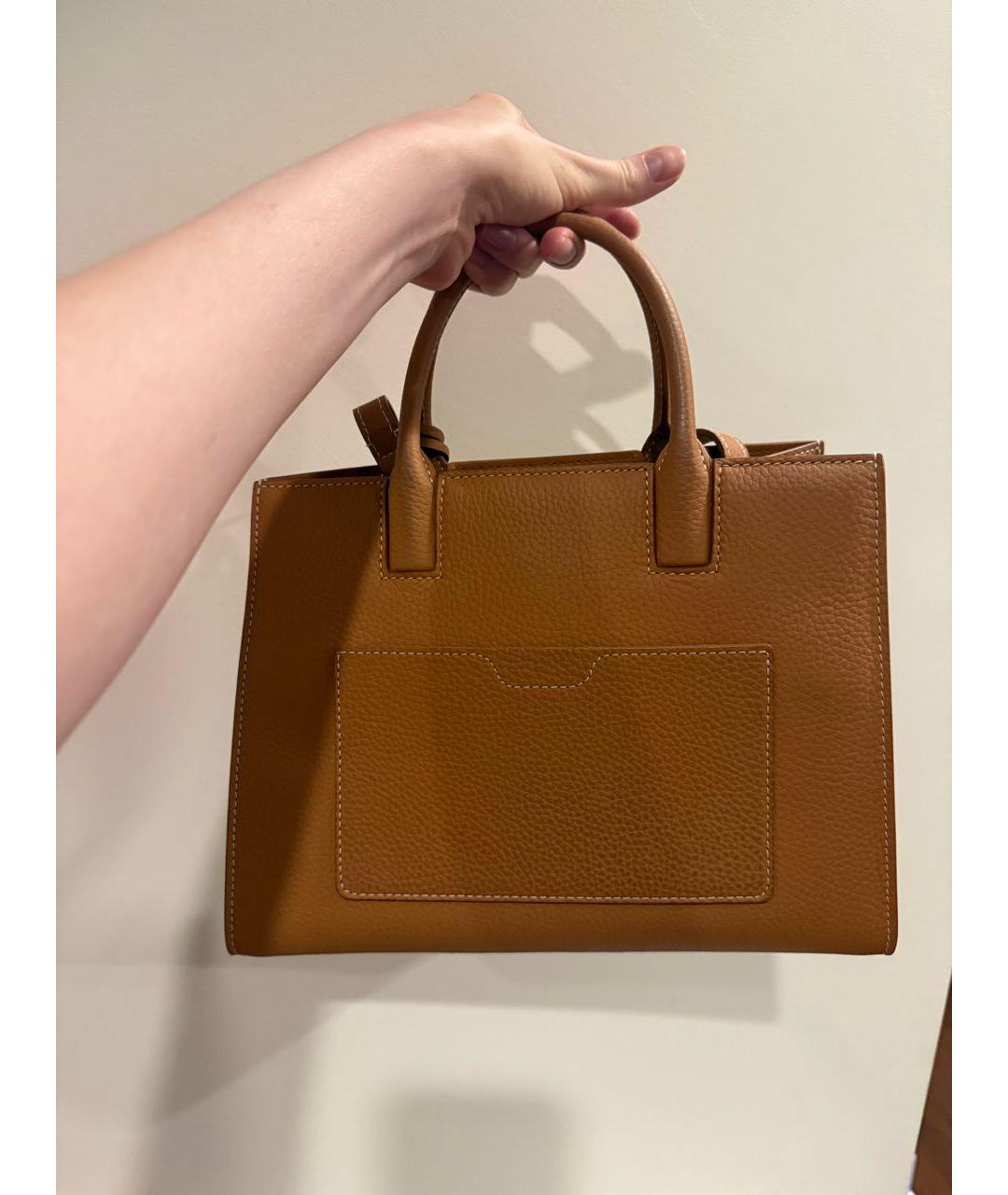 BURBERRY Коричневая кожаная сумка тоут, фото 3