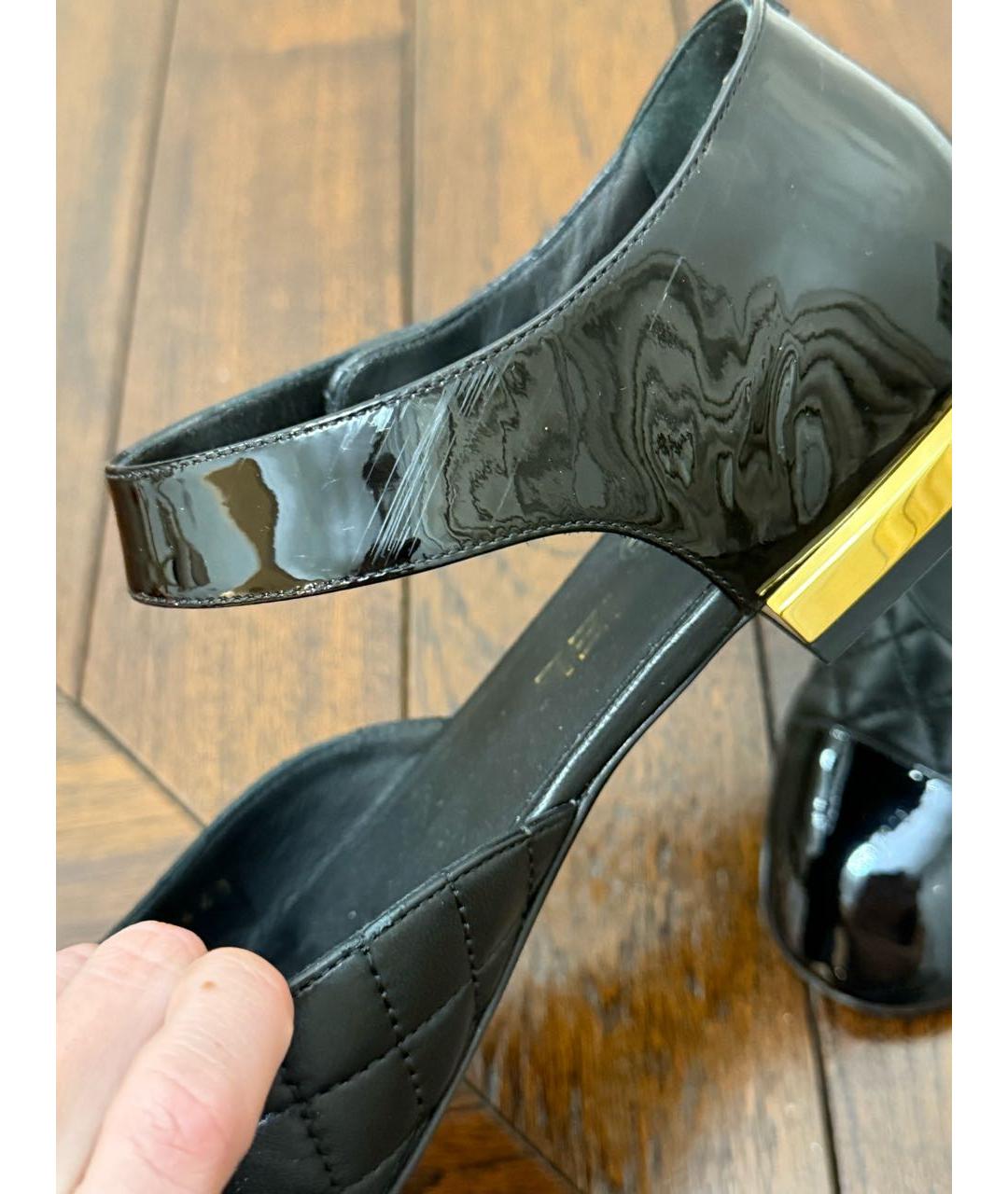 CHANEL Черные кожаные балетки, фото 5