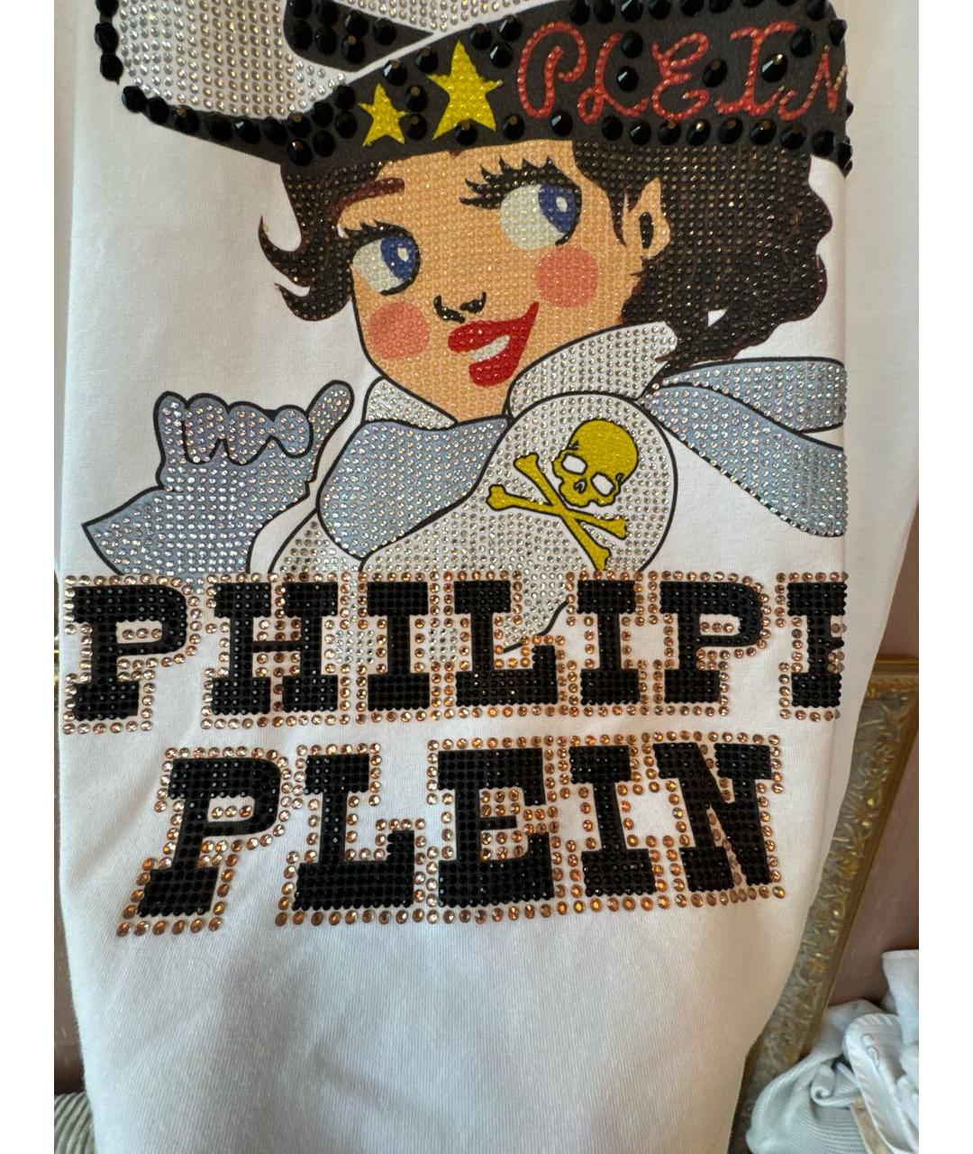 PHILIPP PLEIN Белый хлопковый детская футболка / топ, фото 4