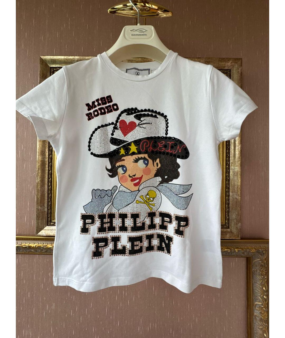 PHILIPP PLEIN Белый хлопковый детская футболка / топ, фото 8