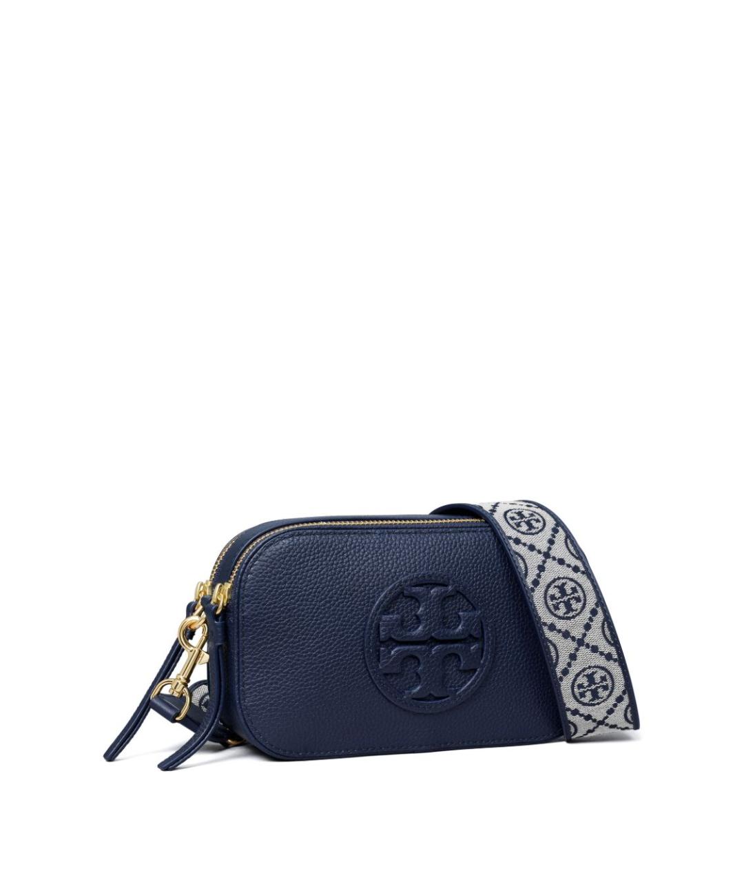 TORY BURCH Синяя кожаная сумка через плечо, фото 3