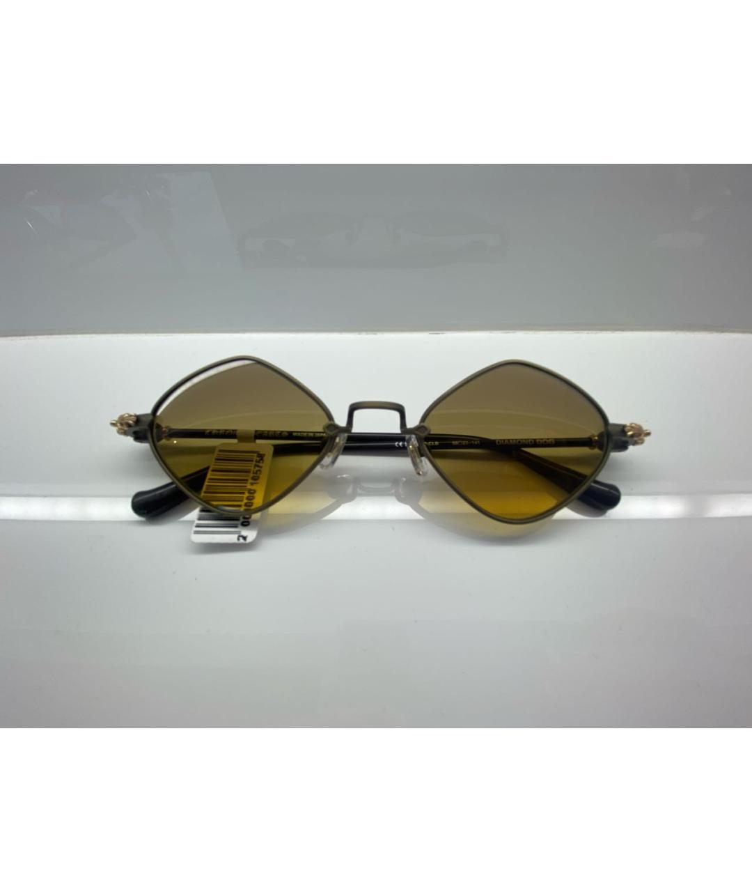 CHROME HEARTS Золотые металлические солнцезащитные очки, фото 3