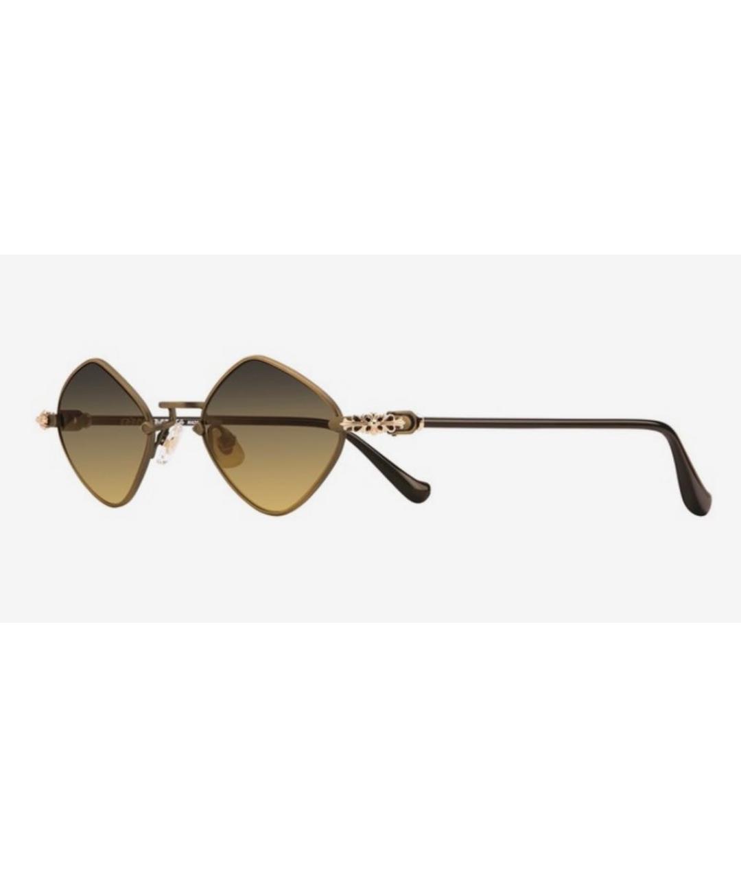 CHROME HEARTS Золотые металлические солнцезащитные очки, фото 4