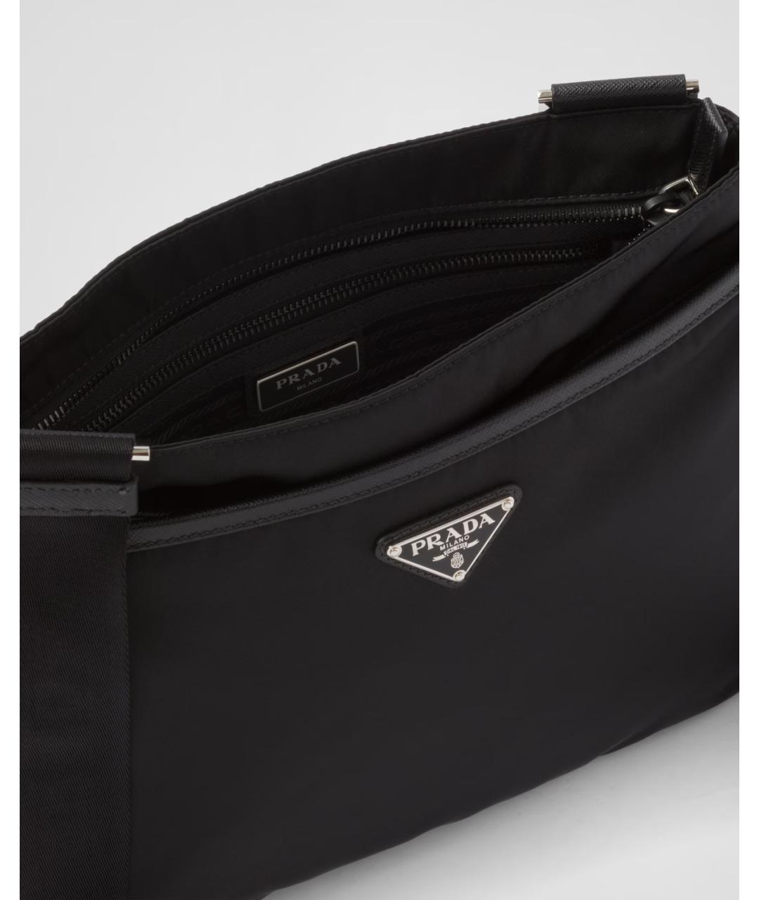 PRADA Черная синтетическая сумка на плечо, фото 3