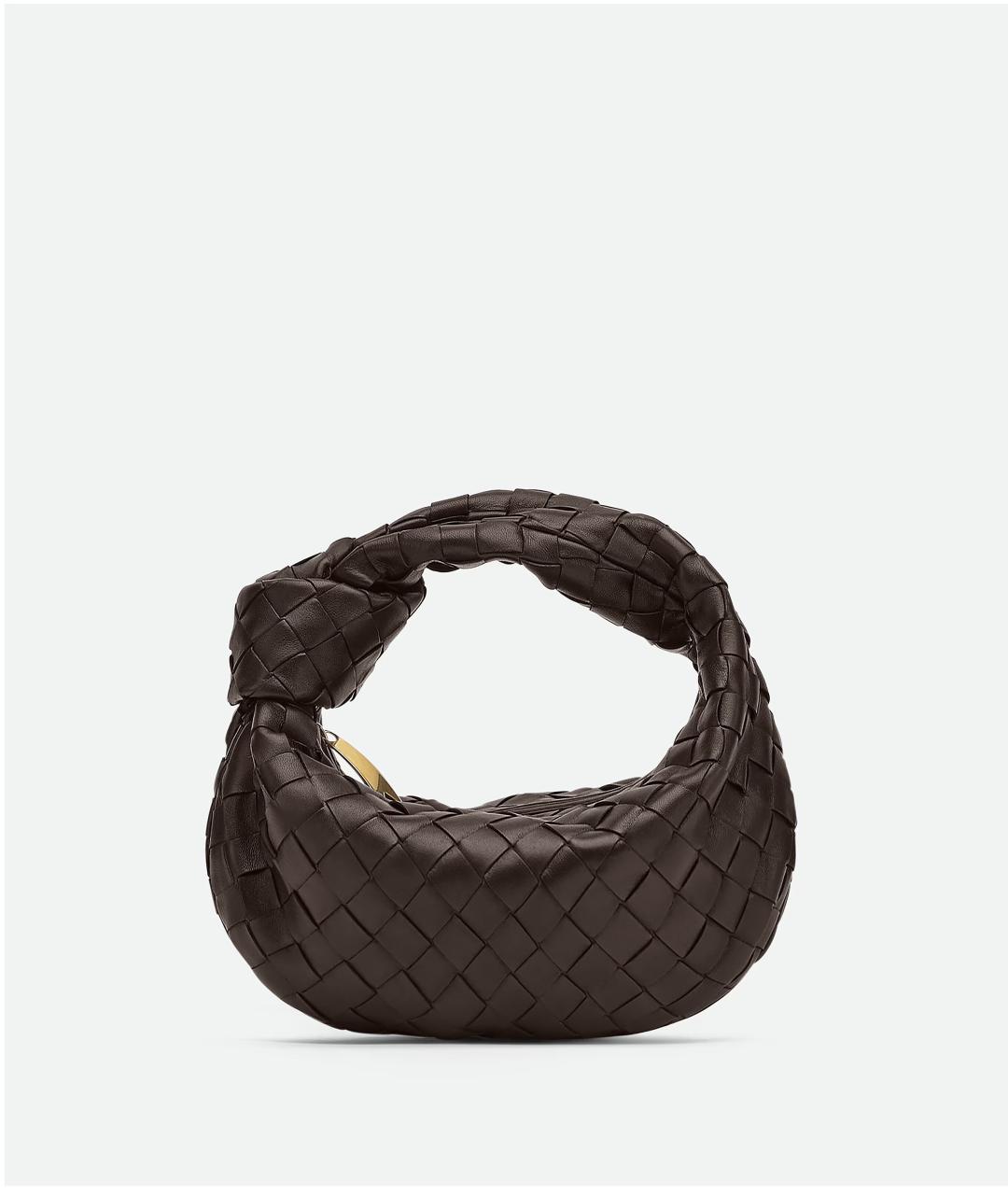 BOTTEGA VENETA Коричневая кожаная сумка через плечо, фото 3