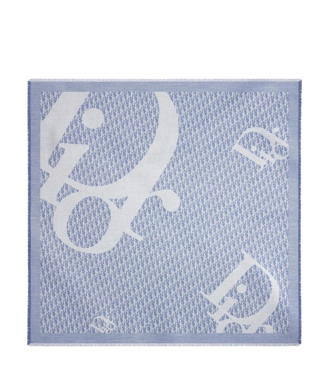 CHRISTIAN DIOR Голубой хлопковый платок, фото 1