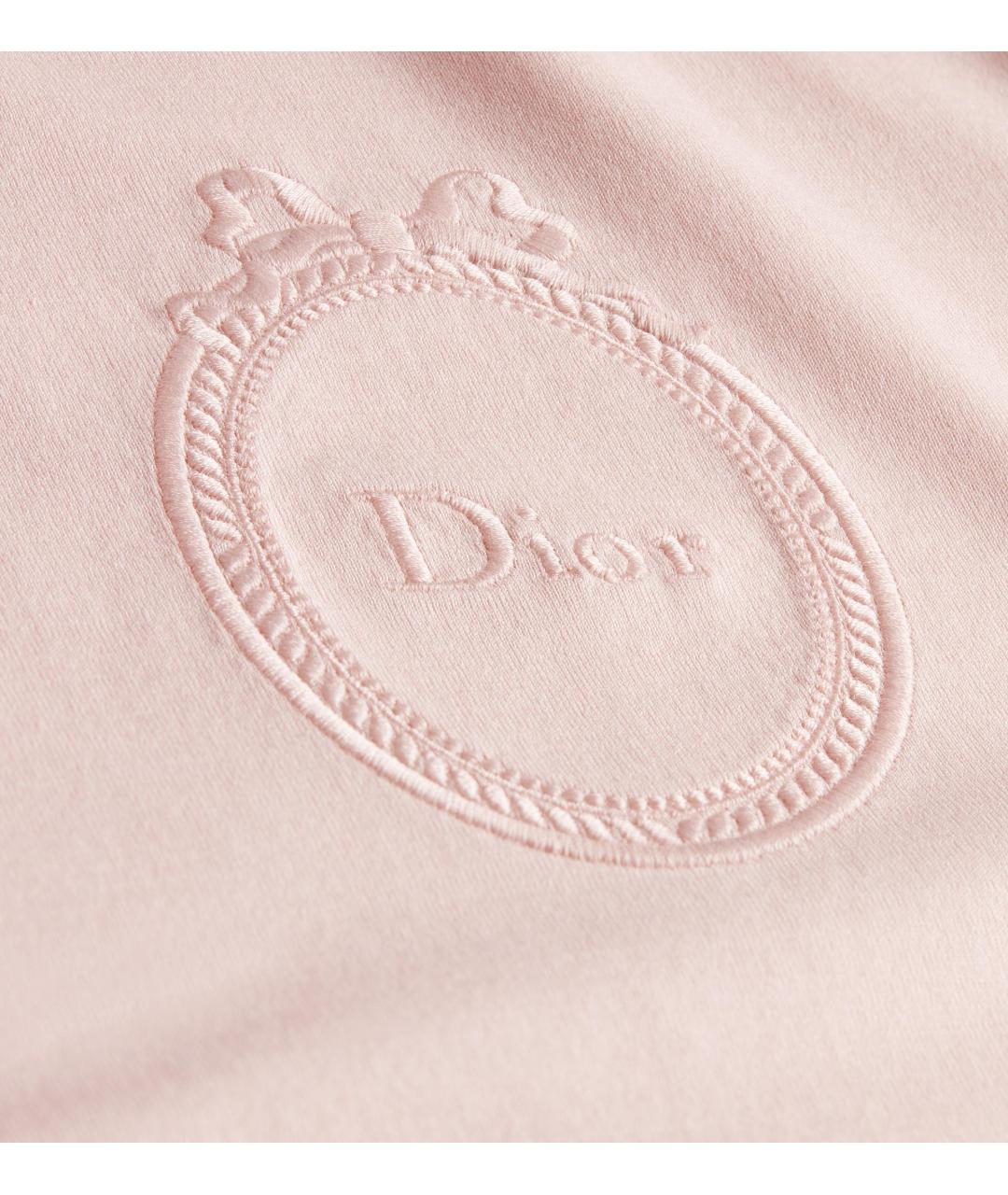 CHRISTIAN DIOR Розовая хлопковая футболка, фото 2